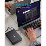 ICY BOX IB-525-U3 externe behuizing Zwart