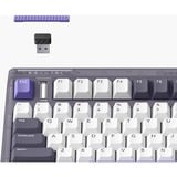 Iqunix OG80 Lavandin Wireless Mechanical Keyboard, gaming toetsenbord Lavendel, US lay-out, Cherry MX Red, RGB leds, 80% (TKL), Hot-swappable, PBT, 2.4GHz | Bluetooth 5.1 | USB-C