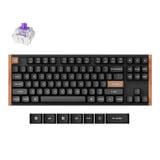 Keychron K8 HE-F1 RGB mechanisch toetsenbord Zwart, US lay-out (QWERTY), Gateron Double-Rail Magnetic Nebula, 80% (TKL)	, RGB leds, OSA Double-shot PBT, hot swap, USB-C | 2.4 GHz | Bluetooth 5.1