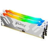 Kingston FURY 64 GB DDR5-6400 Kit  werkgeheugen Wit, KF564C32RWAK2-64, Renegade RGB XMP