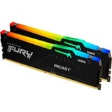 Kingston FURY Beast RGB 32 GB DDR5-6000 (2x 16 GB) werkgeheugen Zwart, KF560C30BBEAK2-32, XMP 3.0, EXPO 1.1
