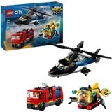 LEGO City - Helikopter, brandweerauto en onderzeeër remix Constructiespeelgoed 60462 | set van 3 modulaire voertuigen