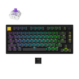 Lemokey P1 HE-M1 Wireless Magnetic Switch Custom Gaming Keyboard Zwart, US lay-out, Gateron Double-Rail Magnetic Nebula, 75%, RGB leds, Double-shot PBT, hot swap, 2.4 / Bluetooth / USB-C, Knob