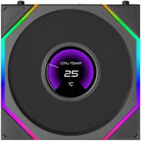 Lian Li UNI FAN TL LCD FLEX 120 Wireless RGB case fans Zwart, 3 stuks, 124 x 120 x 28 mm, PWM, 3 stuks