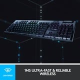 Logitech G915 LIGHTSPEED Wireless RGB Mechanical Gaming Keyboard Zwart, US lay-out, GL Linear, RGB leds, Bluetooth