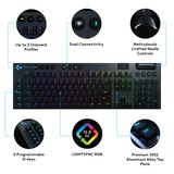 Logitech G915 LIGHTSPEED Wireless RGB Mechanical Gaming Keyboard Zwart, US lay-out, GL Linear, RGB leds, Bluetooth