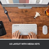 Logitech K380 for Mac Multi-Device Bluetooth Keyboard - Wit, toetsenbord Wit, US-International, Bluetooth