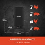 Masterbuilt 710 digitale elektrische roker met wifiverbinding smoker Zwart, WiFi-besturing