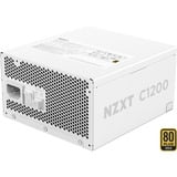 NZXT C1200 Gold ATX 3.1, 1200 Watt voeding  Wit, 1x 12VHPWR, 3x PCIe, kabelmanagement