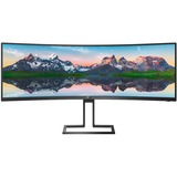 Philips 498P9/00 SuperWide Curved LCD-scherm 49" Curved Monitor Zwart, HDMI, DisplayPort, USB