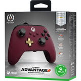 PowerA Advantage Plus bedrade controller voor Xbox Series X|S - Robijn Donkerrood, Xbox Series X|S, Xbox One, Pc