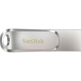 SanDisk Ultra Dual Drive Luxe 128 GB usb-stick Zilver, USB-A 3.2 Gen 1, USB-C 3.2 Gen 1