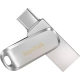 SanDisk Ultra Dual Drive Luxe 128 GB usb-stick Zilver, USB-A 3.2 Gen 1, USB-C 3.2 Gen 1