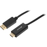 Sharkoon DisplayPort 1.2 > HDMI adapter Zwart, 1 meter, 4K