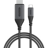 Sitecom USB-C naar HDMI 2.1 kabel 1.8 m Zwart/grijs
