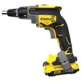 Stanley BRUSHLESS 18V V20 gipsplaatschroevendraaier set schroeftol Zwart/geel, Accu en oplader inbegrepen