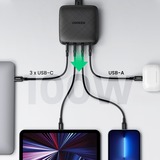 Ugreen 100W 4-Port USB C Desktop Charger Zwart