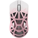 WLMouse Beast X Max V2 Wireless Gaming Mouse - Pink/White Roze/wit, 50 - 50.000 dpi, 8K, 2.4GHz / USB-C