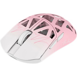 WLMouse Beast X Max V2 Wireless Gaming Mouse - Pink/White Roze/wit, 50 - 50.000 dpi, 8K, 2.4GHz / USB-C