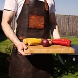 ALTERNATE Lederen BBQ Schort Bruin