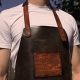 ALTERNATE Lederen BBQ Schort Bruin