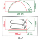 Coleman Darwin 2 Plus BlackOut Tent Donkergroen