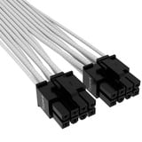 Corsair Premium Sleeved PCIe 5.0 12VHPWR PSU Adapterkabel Wit, 50cm