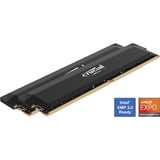 Crucial 64 GB DDR5-6000 (2x 32 GB) Dual-Kit werkgeheugen Zwart, CP2K32G60C40U5B, PRO OC, XMP 3.0, EXPO