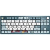Montech Mkey Freedom TKL, toetsenbord Donkerblauw/wit, US lay-out, Gateron G Pro Yellow, TKL, Hot-swappable, RGB, PBT