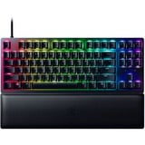 Razer Huntsman V2 TKL, gaming toetsenbord Zwart, US lay-out, Razer Clicky Optical (Purple), RGB leds, TKL, Double Shot PBT