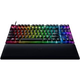 Razer Huntsman V2 TKL, gaming toetsenbord Zwart, US lay-out, Razer Clicky Optical (Purple), RGB leds, TKL, Double Shot PBT