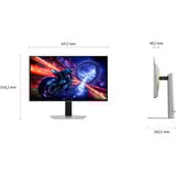 Samsung Odyssey OLED G6 G60SF 27" gaming monitor Zilver, 2x HDMI, DisplayPort, 2x USB-A, USB-B, 500 Hz