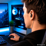 Sharkoon Stealthbite IEM in-ear oortjes Zwart, Pc, USB-A, UBS-C, 3,5 mm
