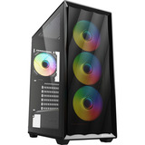 Sharkoon VK4 ARGB midi tower behuizing Zwart | 2x USB-A | RGB | Tempered Glass