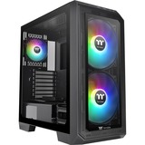 Thermaltake View 300 MX Tower-behuizing Zwart | 2x USB-A 3.2 (5 Gbit/s) | 1x USB-C 3.2 (10 Gbit/s) | 1x Audio | Window-kit