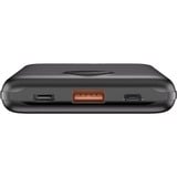 goobay Powerbank Compact 10.000 mAh Zwart, 10 Ah, 1x USB-A, 1x USB-C, Power Delivery, Quick Charge