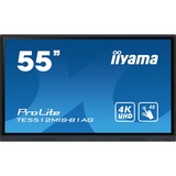 iiyama Prolite TE5512MIS-B1AG 55" 4K Ultra HD Public Display Zwart, 4K UHD, Touch, WiFi, VGA, HDMI, USB-C, LAN, Audio