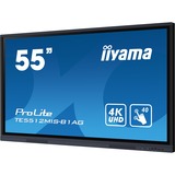iiyama Prolite TE5512MIS-B1AG 55" 4K Ultra HD Public Display Zwart, 4K UHD, Touch, WiFi, VGA, HDMI, USB-C, LAN, Audio