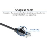 ACT Connectivity LSZH U/UTP CAT6 datacenter slimline patchkabel snagless met RJ45 connectoren Zwart, 3 meter