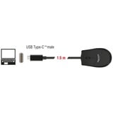 DeLOCK Optical USB Type-C Desktop Mouse – Silent Zwart, 1200 dpi