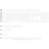 Ducky Blank white keycaps Wit, 132 stuks, MDA Profile