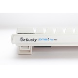 Ducky One 2 Pro Mini Pure White, gaming toetsenbord Wit, US lay-out, Kailh box Red, RGB led, Double-shot PBT, QUACK Mechanics, 60%