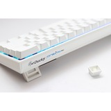 Ducky One 2 Pro Mini Pure White, gaming toetsenbord Wit, US lay-out, Kailh box Red, RGB led, Double-shot PBT, QUACK Mechanics, 60%