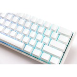 Ducky One 2 Pro Mini Pure White, gaming toetsenbord Wit, US lay-out, Kailh box Red, RGB led, Double-shot PBT, QUACK Mechanics, 60%