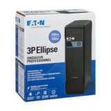 Eaton Power Quality 3P Ellipse 700 USB DIN, 700 VA, 420 W ups Zwart, 4x Schuko, USB‑laadpoorten, 3P700UD