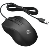 HP 100 Muis Zwart, 1600dpi