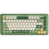 Iqunix ZX75 Camping Wireless Mechanical Keyboard, gaming toetsenbord Groen/oranje, US lay-out, IQUNIX Moonstone, RGB leds, 75%, Hot-swappable, Double-shot PBT, 2.4GHz | Bluetooth 5.1 | USB-C