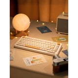 Iqunix ZX75 Sunset Ponder Wireless Mechanical Keyboard, gaming toetsenbord Lichtgeel, US lay-out, IQUNIX Little Prince, RGB leds, 75%, Hot-swappable, Double-shot PBT, 2.4GHz | Bluetooth 5.1 | USB-C