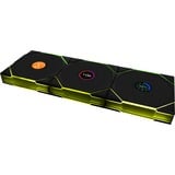 Lian Li UNI FAN TL120 LCD Reverse Blade Wireless Triple Pack case fan Zwart, 4-pin PWM + 1x 9-pin USB, Incl. controller