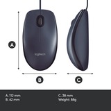 Logitech B100 Optical USB Mouse for Business Zwart, 800 dpi